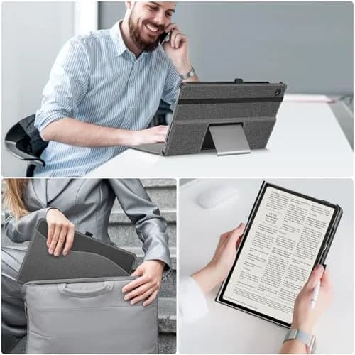 Fintie Case for Lenovo Tab Plus (TB351FU) 11.5 inch 2024 Tablet, Grey | Folio Viewing Stand with Document Slots thumbnail 7
