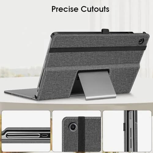 Fintie Case for Lenovo Tab Plus (TB351FU) 11.5 inch 2024 Tablet, Grey | Folio Viewing Stand with Document Slots thumbnail 3