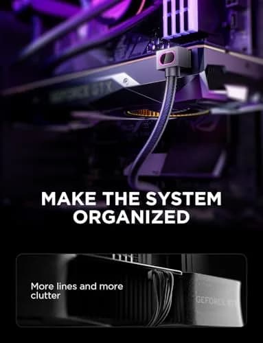 AsiaHorse Hydrus 8-Pin GPU PSU Extension Cable 30cm (11.81 in) | ARGB Lighting, 2500W Power Support thumbnail 4