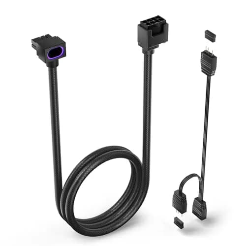 AsiaHorse Hydrus 8-Pin GPU PSU Extension Cable 30cm (11.81 in) | ARGB Lighting, 2500W Power Support thumbnail 9