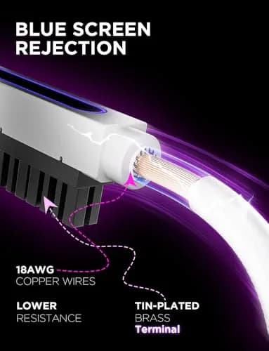 AsiaHorse Hydrus-24PIN PC PSU Extension Cable ARGB LED, Copper Wire Motherboard Power Extension, 30cm, White thumbnail 5