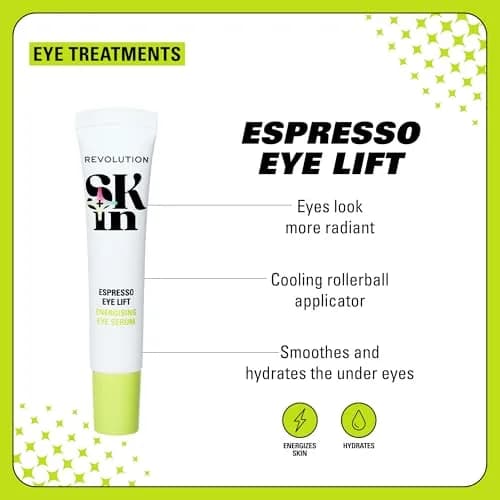 Revolution Skincare London Espresso Eye Lift 5% Caffeine Serum | Hydrates & De-Puffs, Vegan & Fragrance-Free (0.5 Fl Oz) thumbnail 2