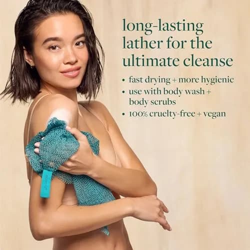 EcoTools Exfoliating Bath Net Body Scrubber Blue | 1 Count (Pack of 1) thumbnail 2