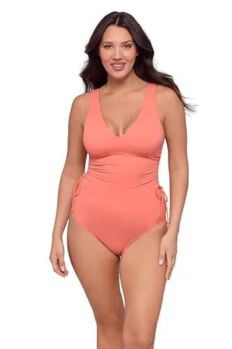 S3 Swim Women's Cinch One Piece Swimsuit Watermelon | Tummy Control with Adjustable Ties thumbnail 1