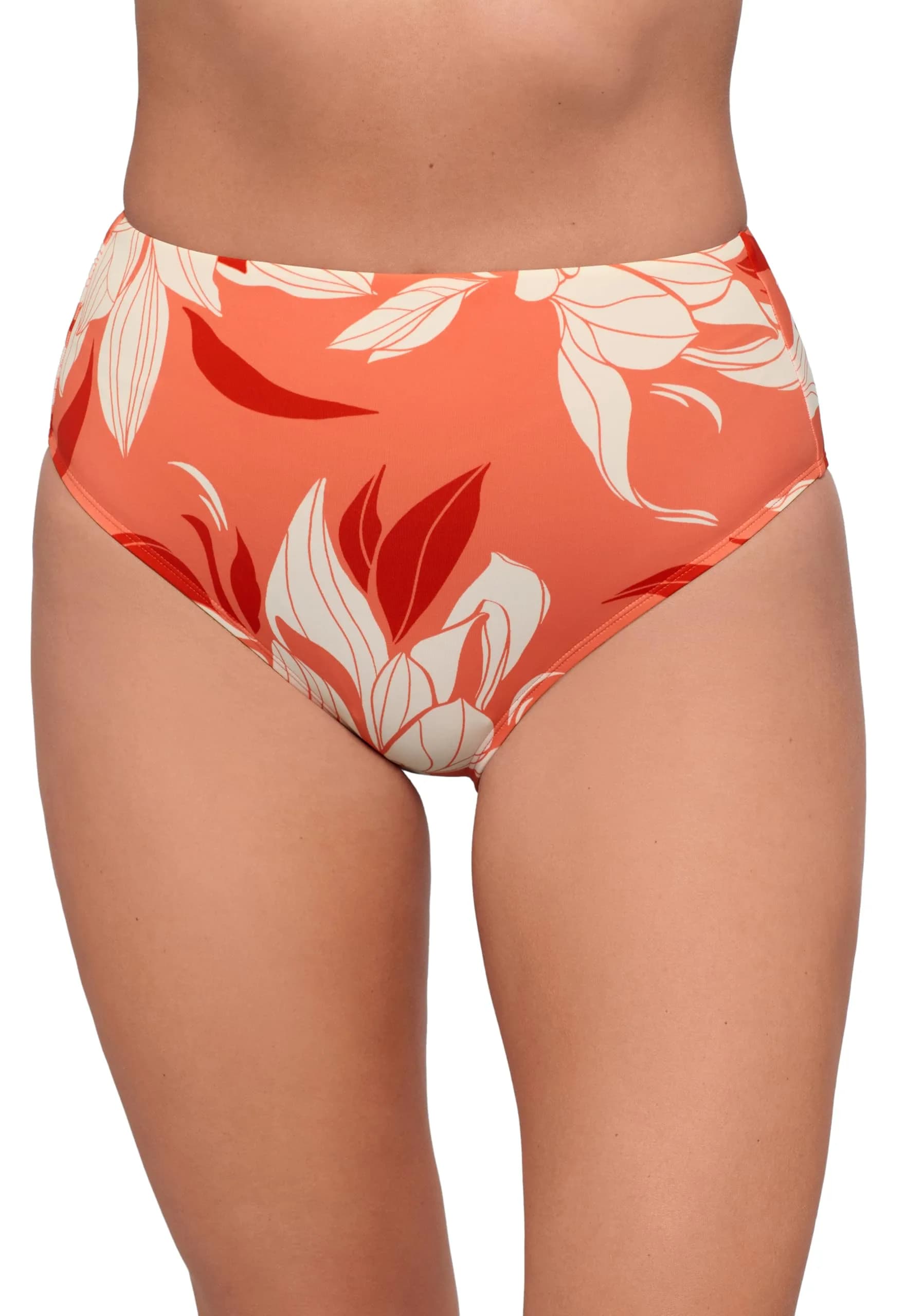 S3 Swim Women's Smoothing Classic High Waist Bikini Bottom Water Lilies Watermelon Large