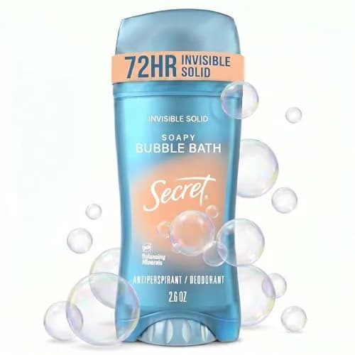 Secret Fresh Antiperspirant Deodorant for Women, Soapy Bubble Bath Scent, 72hr Protection, 77g (2.6 oz) thumbnail 1