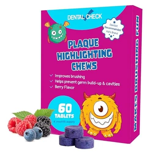 Lingito Plaque Disclosing Tablets Berry Flavor 60 Count (Pack of 1) | Visualize Plaque for Better Oral Hygiene thumbnail 1
