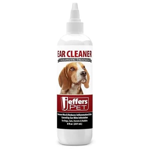 Jeffers Pet Ear Cleaning Solution for Dogs, Cats & Puppies | Aloe Vera Ear Wash for Wax & Odor Removal, Itchy Ear Comfort, Routine Ear Hygiene, Travel Friendly thumbnail 1