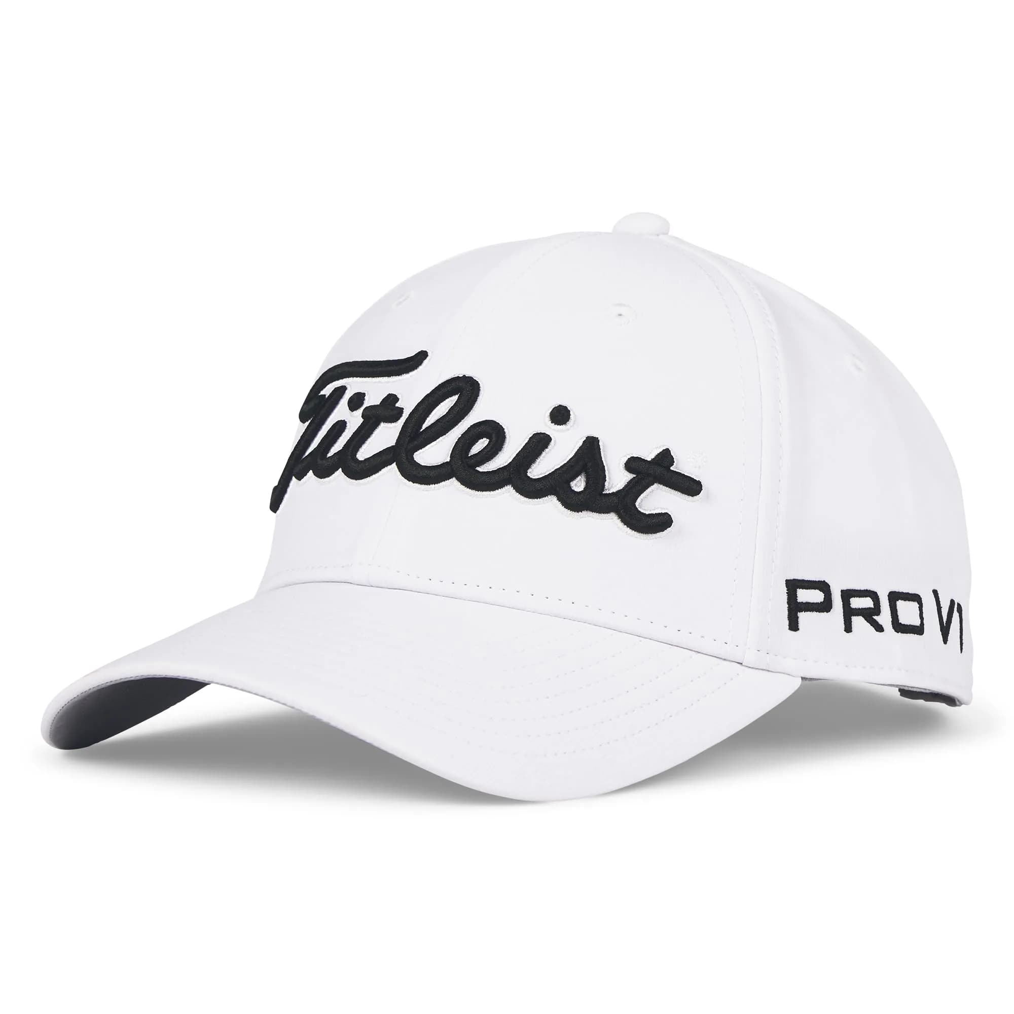 Titleist Tour Performance Golf Hat, White/Black | UPF 50+ Sun Protection & Moisture Wicking
