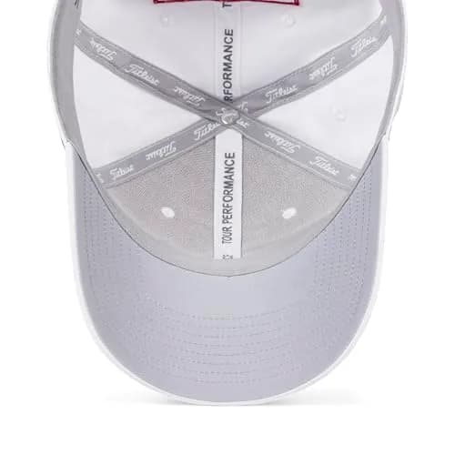 Titleist Tour Performance Golf Hat, White/Black | UPF 50+ Sun Protection & Moisture Wicking thumbnail 5