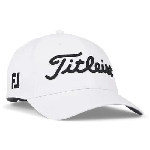 Titleist Tour Performance Golf Hat, White/Black | UPF 50+ Sun Protection & Moisture Wicking thumbnail 2