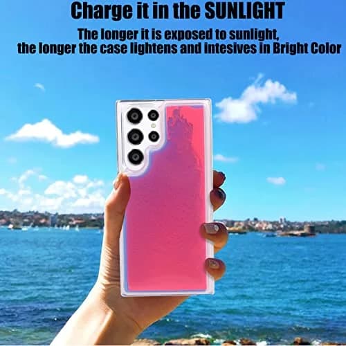 Losin Fluorescent Case Compatible with Galaxy S25 Plus | Glow in The Dark Quicksand Cover thumbnail 3