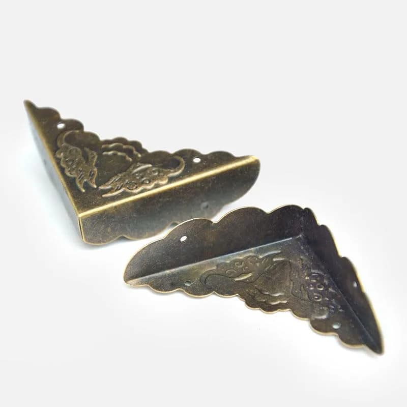 RFORPLY Metal Furniture Corner Protector 40 pcs | Antique Bronze, Vintage Style, Iron, 1.69x1.69x2.36 inch thumbnail 4