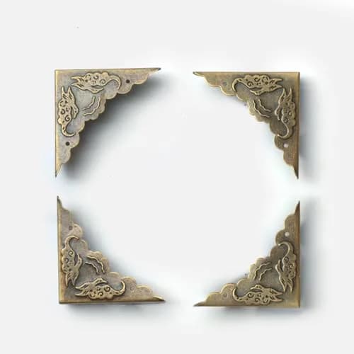 RFORPLY Metal Furniture Corner Protector 40 pcs | Antique Bronze, Vintage Style, Iron, 1.69x1.69x2.36 inch thumbnail 5