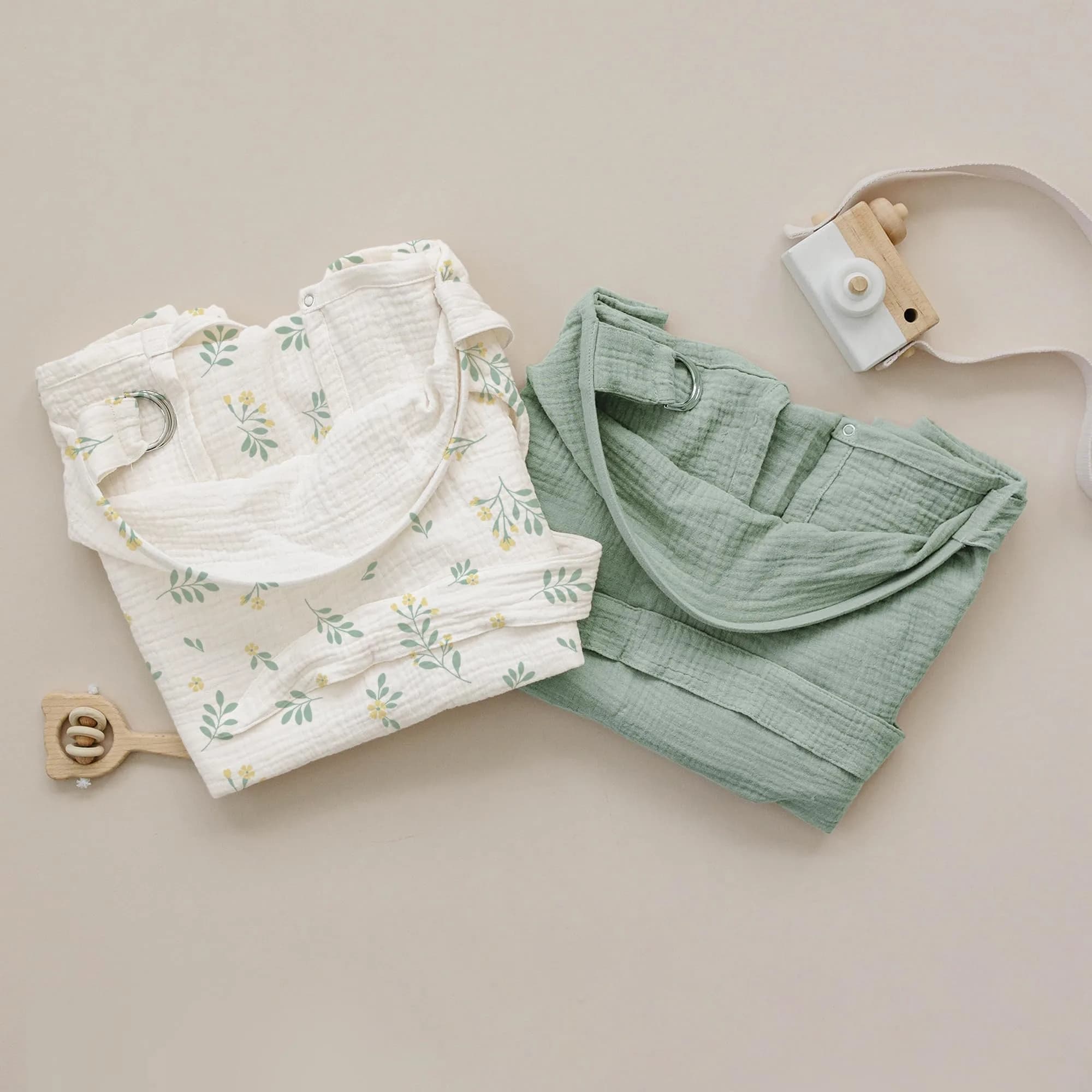 Konssy 2-Pack Muslin Nursing Cover Up with Rigid Hoop | 100% Cotton, Breathable, Adjustable Strap - view 6