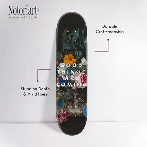 NotoriArt Modern Typography Acrylic Wall Art Die-Cut 8" x 32" | Skateboard Pop Art Decor thumbnail 4