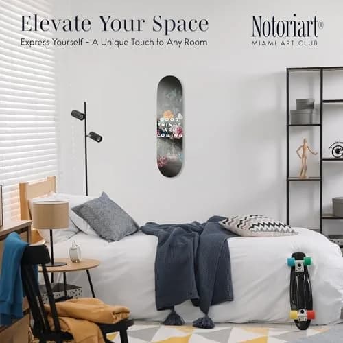 NotoriArt Modern Typography Acrylic Wall Art Die-Cut 8" x 32" | Skateboard Pop Art Decor thumbnail 2