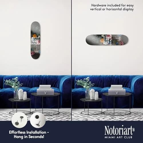 NotoriArt Modern Typography Acrylic Wall Art Die-Cut 8" x 32" | Skateboard Pop Art Decor thumbnail 3