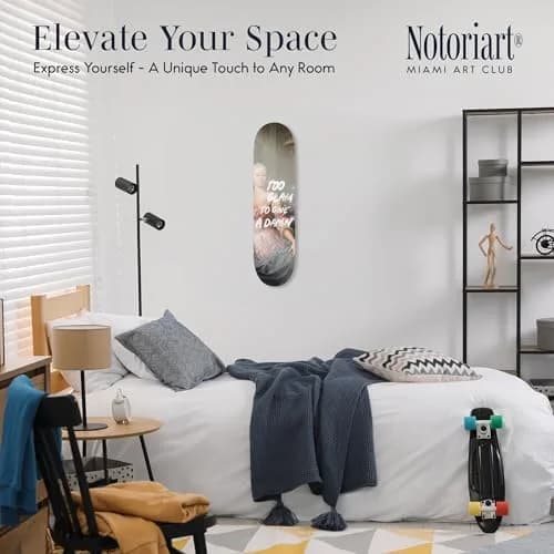 NotoriArt Acrylic Wall Art Skateboard 8" x 32" | Modern Pop Culture Decor thumbnail 2