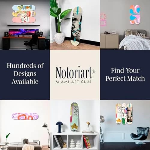 NotoriArt Retro Collage Art Wall Decor 8" x 32" | Skateboard Pop Art Statement thumbnail 7