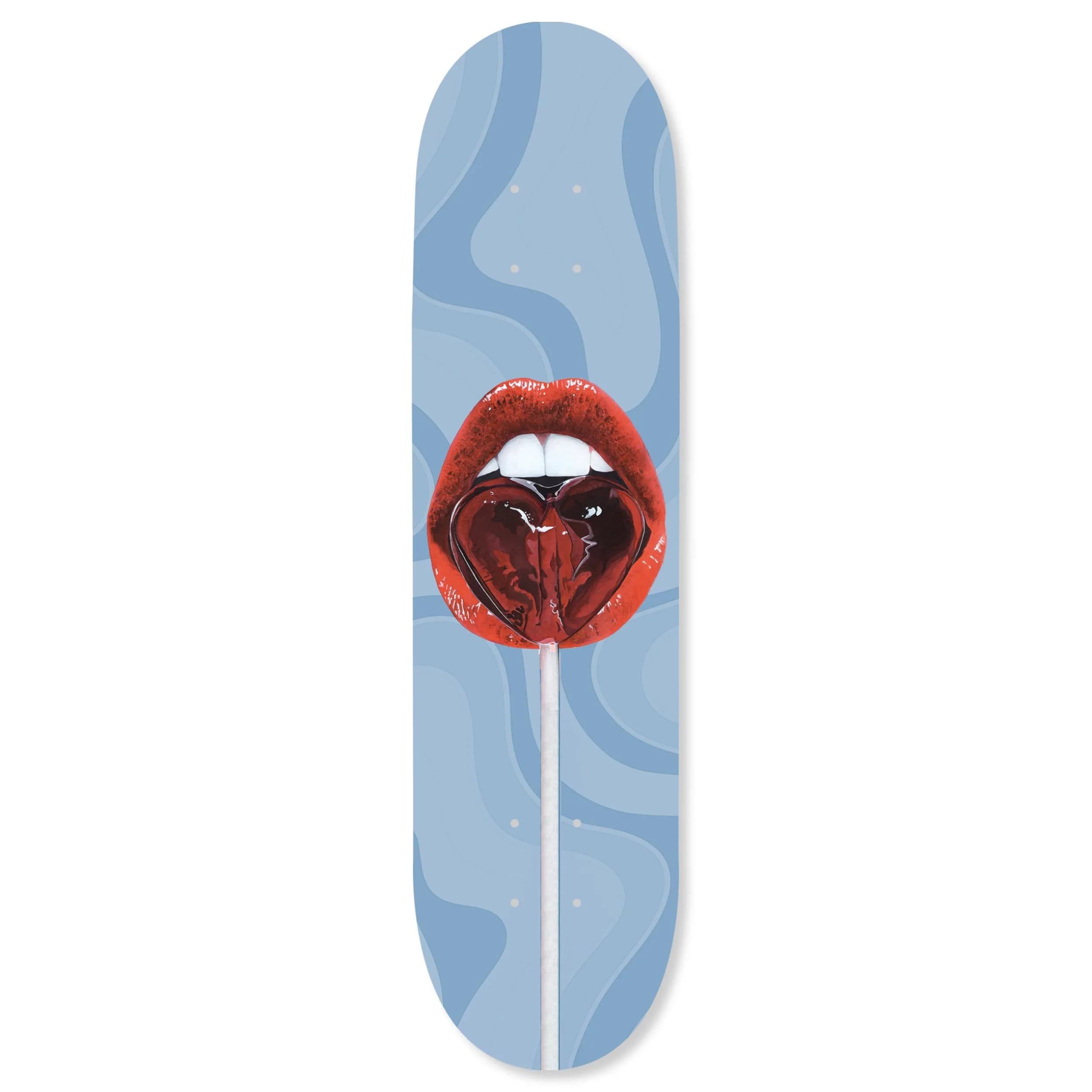 NotoriArt Trendy Pop Acrylic Wall Art Die-Cut 8" x 32" | Skateboard Lollipop Lips — Lollipop Lips