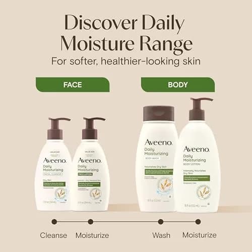 Aveeno Daily Moisturizing Face Lotion Fragrance Free 355ml (12 fl. oz) | Hydrates Dry, Sensitive Skin thumbnail 6