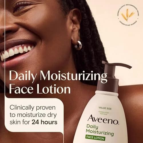Aveeno Daily Moisturizing Face Lotion Fragrance Free 355ml (12 fl. oz) | Hydrates Dry, Sensitive Skin thumbnail 2