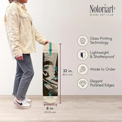 NotoriArt Wall Art 8" x 32" Acrylic Skateboard Set | Retro Urban Pop Culture thumbnail 6
