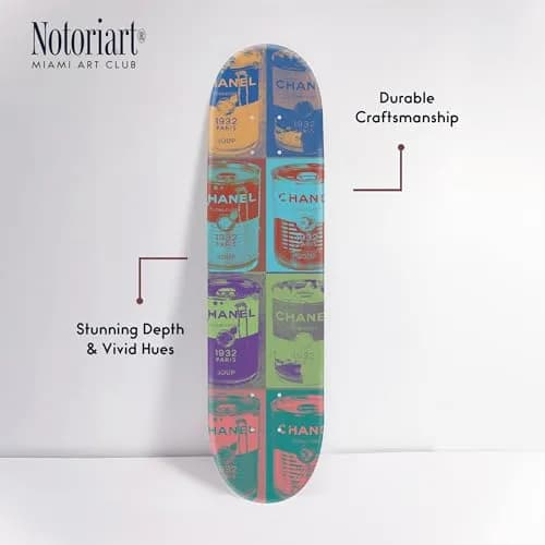 NotoriArt Trendy Pop Acrylic Wall Art Die-Cut 8" x 32" | Skateboard Pop Art Decor thumbnail 4