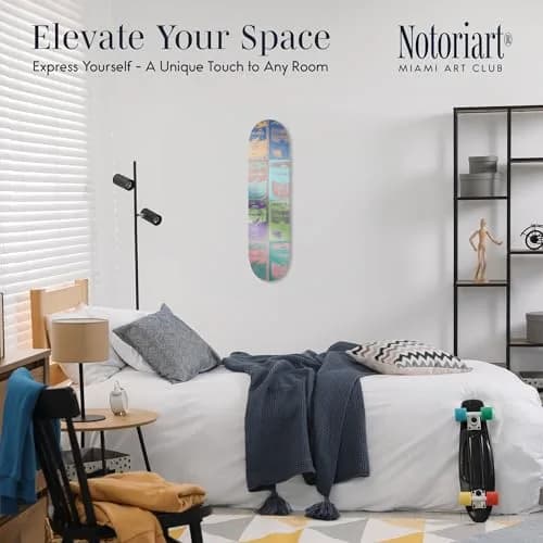 NotoriArt Trendy Pop Acrylic Wall Art Die-Cut 8" x 32" | Skateboard Pop Art Decor thumbnail 2