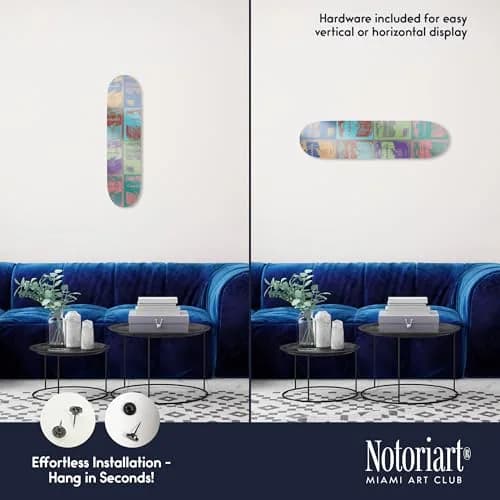NotoriArt Trendy Pop Acrylic Wall Art Die-Cut 8" x 32" | Skateboard Pop Art Decor thumbnail 3