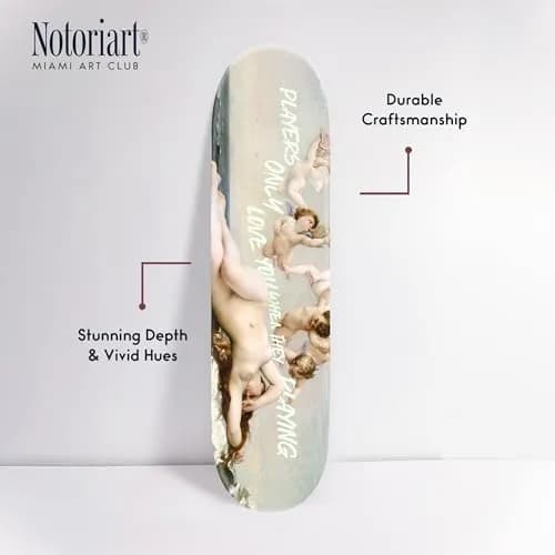 NotoriArt Modern Typography Acrylic Wall Art Die-Cut 8" x 32" | Skateboard Pop Art thumbnail 4
