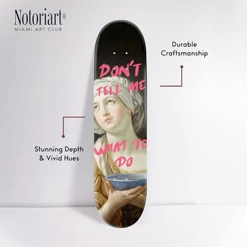 NotoriArt Modern Typography Acrylic Wall Art Die-Cut 8" x 32" | Skateboard Pop Art Decor thumbnail 4