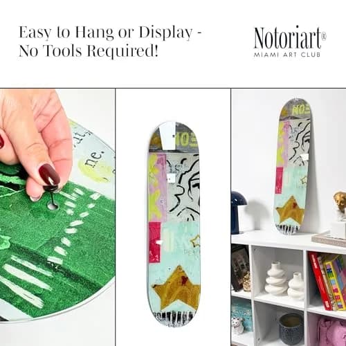 NotoriArt Modern Typography Acrylic Wall Art Die-Cut 8" x 32" | Skateboard Pop Art Decor thumbnail 5