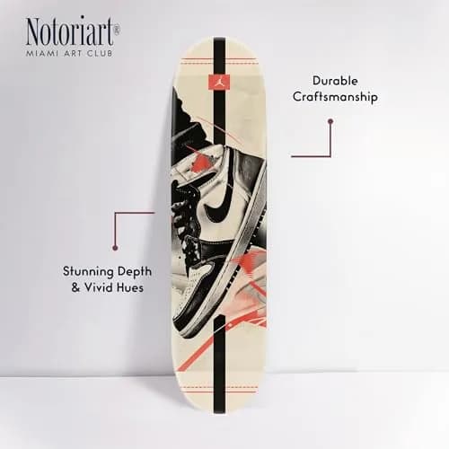 NotoriArt Urban Graffiti Wall Art Acrylic Panel 8" x 32" | Retro Skateboard Poster thumbnail 4