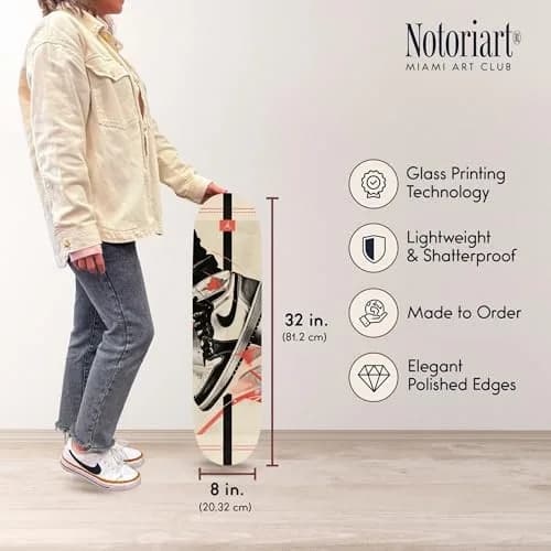 NotoriArt Urban Graffiti Wall Art Acrylic Panel 8" x 32" | Retro Skateboard Poster thumbnail 6