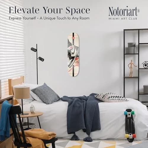 NotoriArt Urban Graffiti Wall Art Acrylic Panel 8" x 32" | Retro Skateboard Poster thumbnail 2