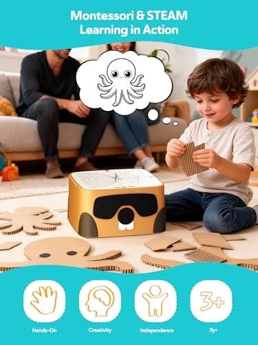 BEAVERBOT Cardboard Cutter for Kids, Safe Cardboard Saw Machine | Creative, Child-Friendly DIY Toy thumbnail 4