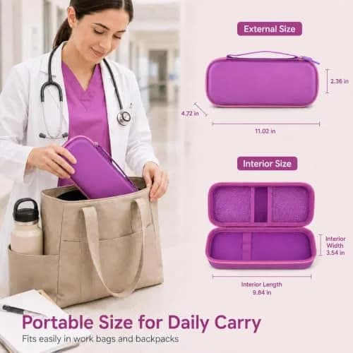 ALKOO Stethoscope Case for 3M Littmann Classic III/Cardiology IV, Violet | Hard Shell Protection for Professionals thumbnail 5