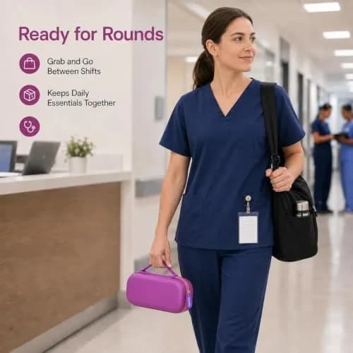 ALKOO Stethoscope Case for 3M Littmann Classic III/Cardiology IV, Violet | Hard Shell Protection for Professionals thumbnail 9