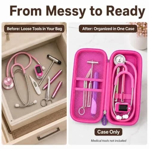 ALKOO Stethoscope Case for 3M Littmann Classic III/Cardiology IV, Lavender | Protects Your Essential Medical Tools thumbnail 7