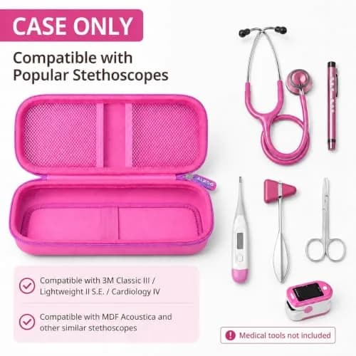 ALKOO Stethoscope Case for 3M Littmann Classic III/Cardiology IV, Lavender | Protects Your Essential Medical Tools thumbnail 2