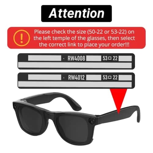 RCstyle Polarized Clip-on for Ray-Ban Meta Wayfarer RW4008/4012 Large 53-22 | Polarized, Lightweight, Perfect Fit thumbnail 2