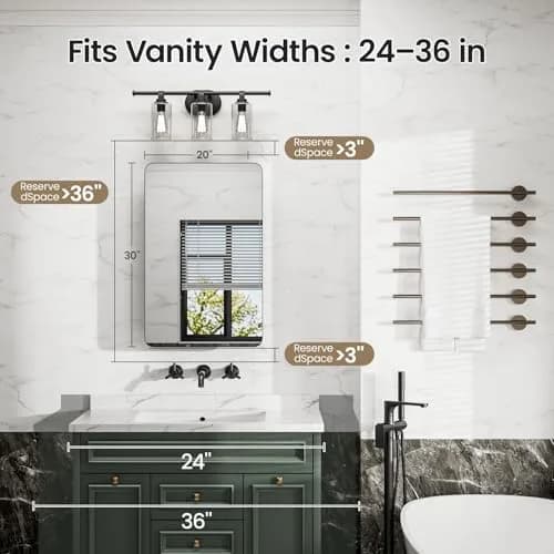 GoTiling Bathroom Medicine Cabinet with Mirror, 20x30 Inch | Recessed or Surface Mount, Adjustable Shelves, Matte Black thumbnail 8