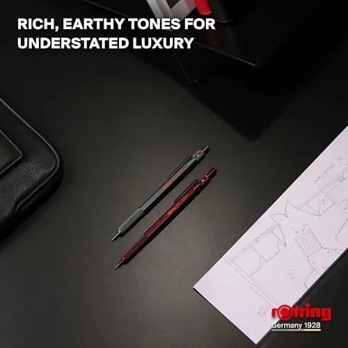 Rotring 600 Full-Metal Body 0.7mm Mechanical Pencil, Black, for Precise Ruler-Based Drawing | Hexagonal Barrel Prevents Sliding thumbnail 8