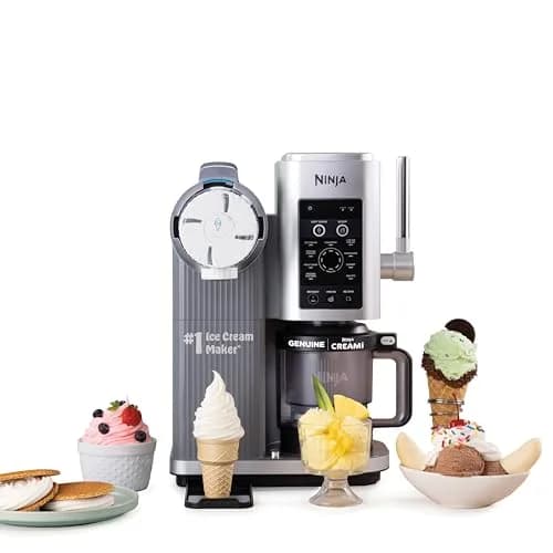 Ninja CREAMi Scoop & Swirl 13-in-1 Ice Cream and Soft Serve Maker NC701 | 16 oz (473 ml) Capacity — CREAMi Scoop & Swirl (Silver)