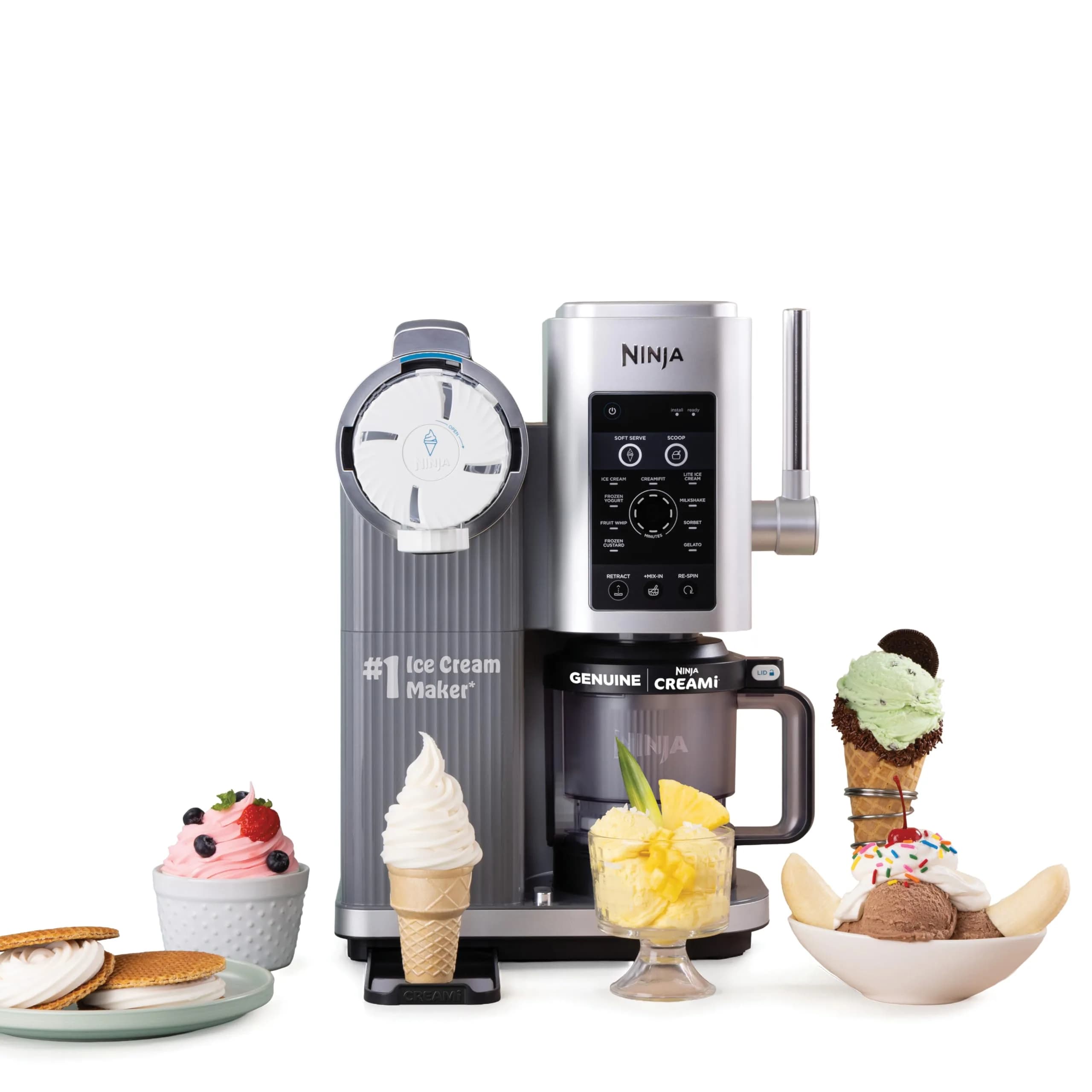 Ninja CREAMi Scoop & Swirl 13-in-1 Ice Cream and Soft Serve Maker NC701 | 16 oz (473 ml) Capacity - main product image