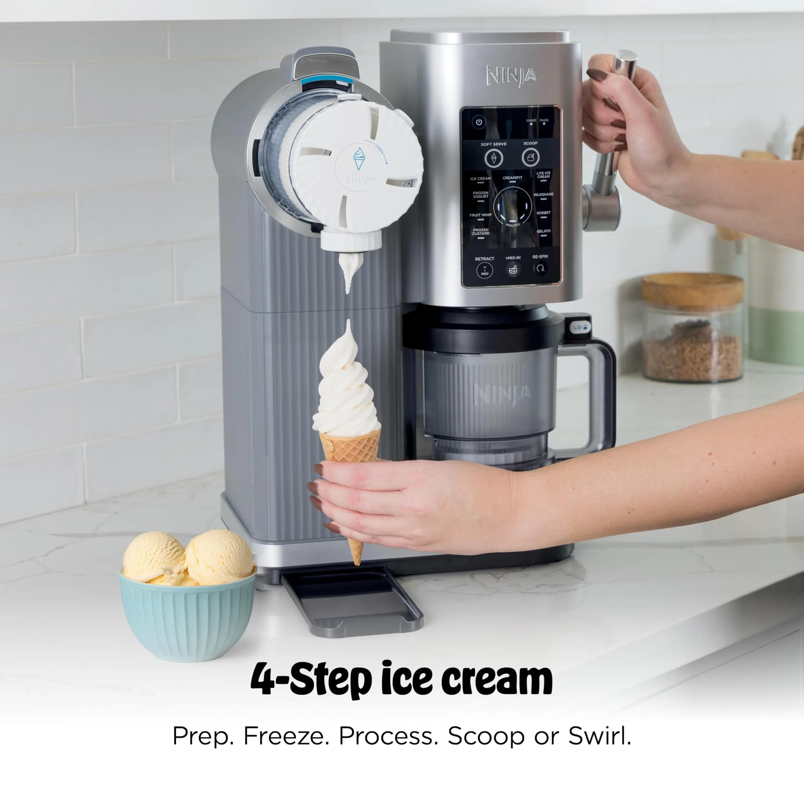 Ninja CREAMi Scoop & Swirl 13-in-1 Ice Cream and Soft Serve Maker NC701 | 16 oz (473 ml) Capacity - view 9