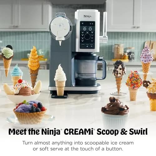 Ninja CREAMi Scoop & Swirl 13-in-1 Ice Cream and Soft Serve Maker NC701 | 16 oz (473 ml) Capacity thumbnail 2