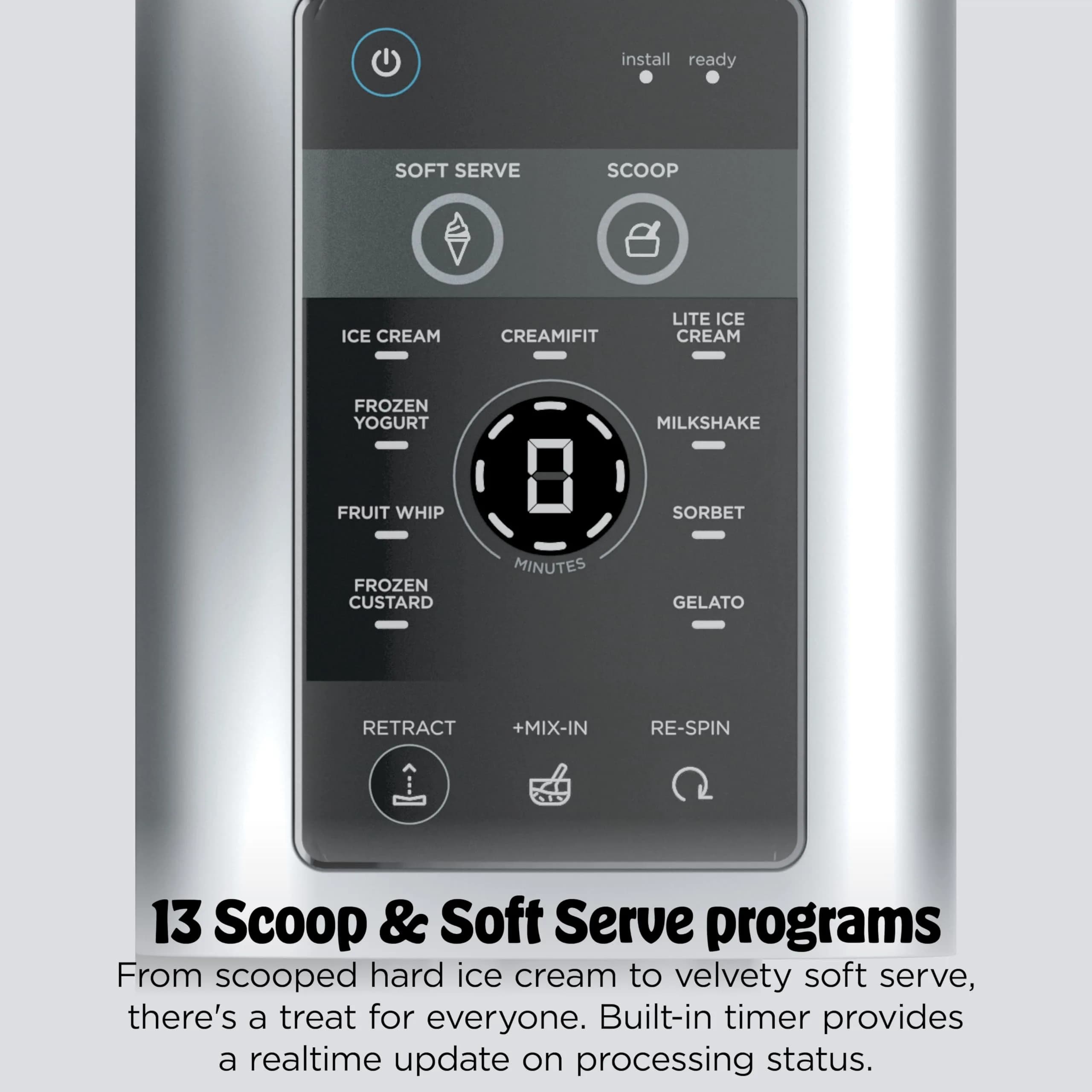 Ninja CREAMi Scoop & Swirl 13-in-1 Ice Cream and Soft Serve Maker NC701 | 16 oz (473 ml) Capacity - view 3